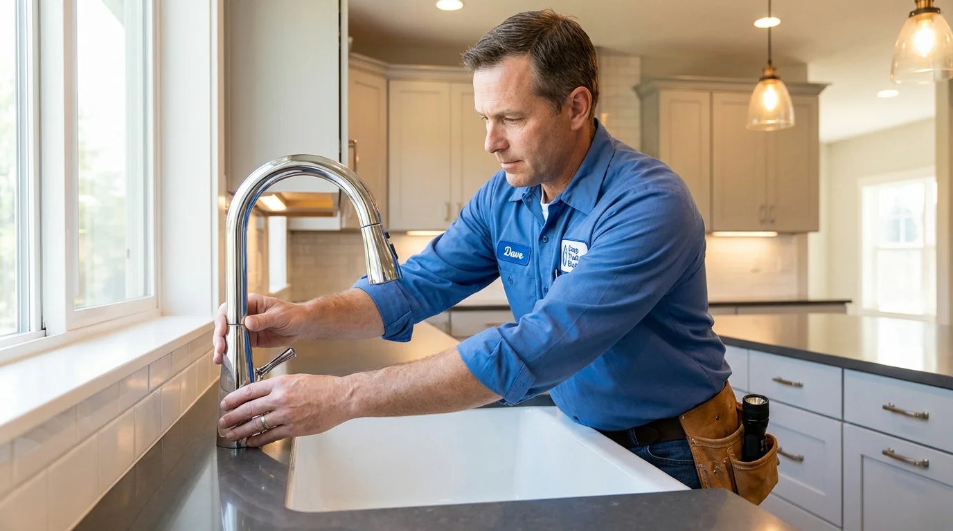 Kitchen faucet installation by Johns Plumbing LLC in Fairfax